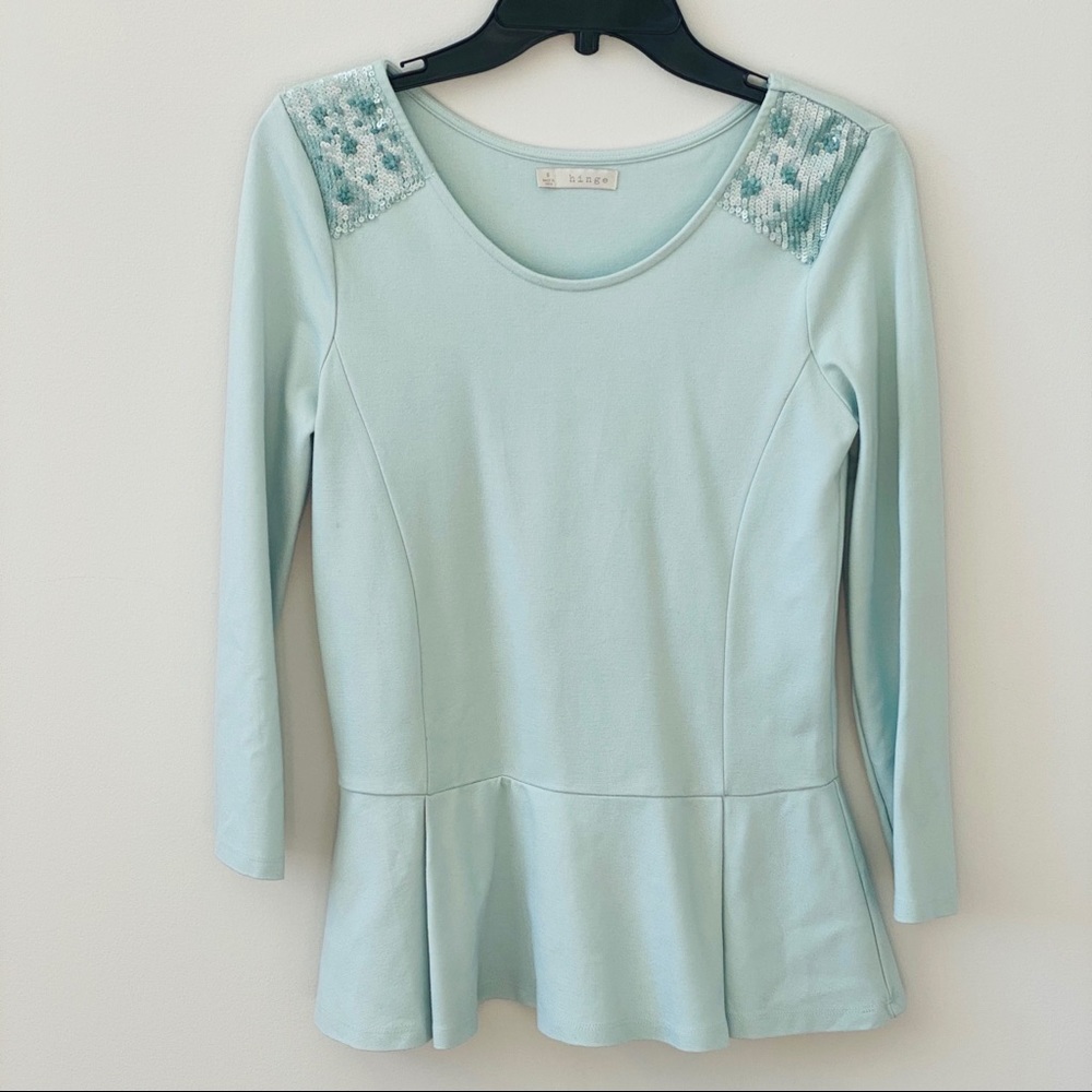 HINGE STYLISH PEPLUM TOP SIZE S